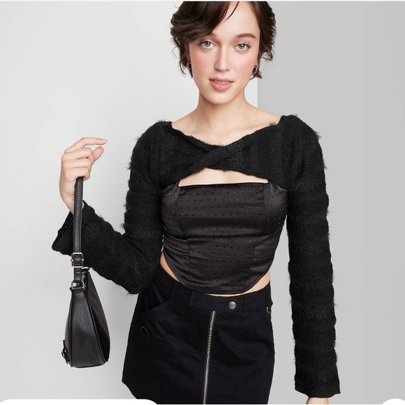 wild fable Sweaters - NWT Women's Long Sleeve Party Shrug Sweater Wild Fable